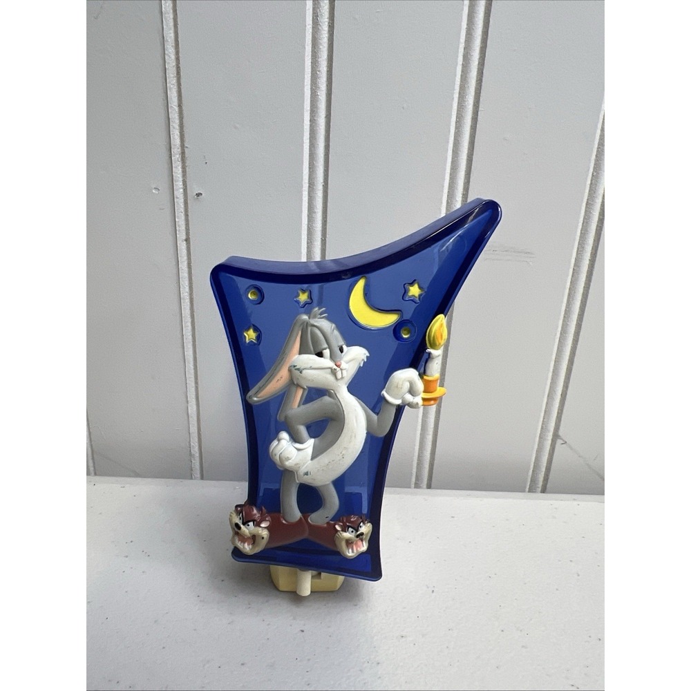 Vintage Warner Brothers Bugs Bunny /Tasmanian devil Night Light Lamp Collectable